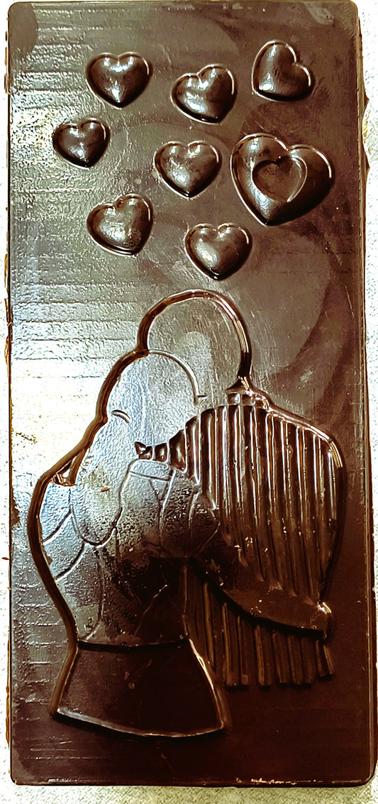 Hugging couple chocolate bar