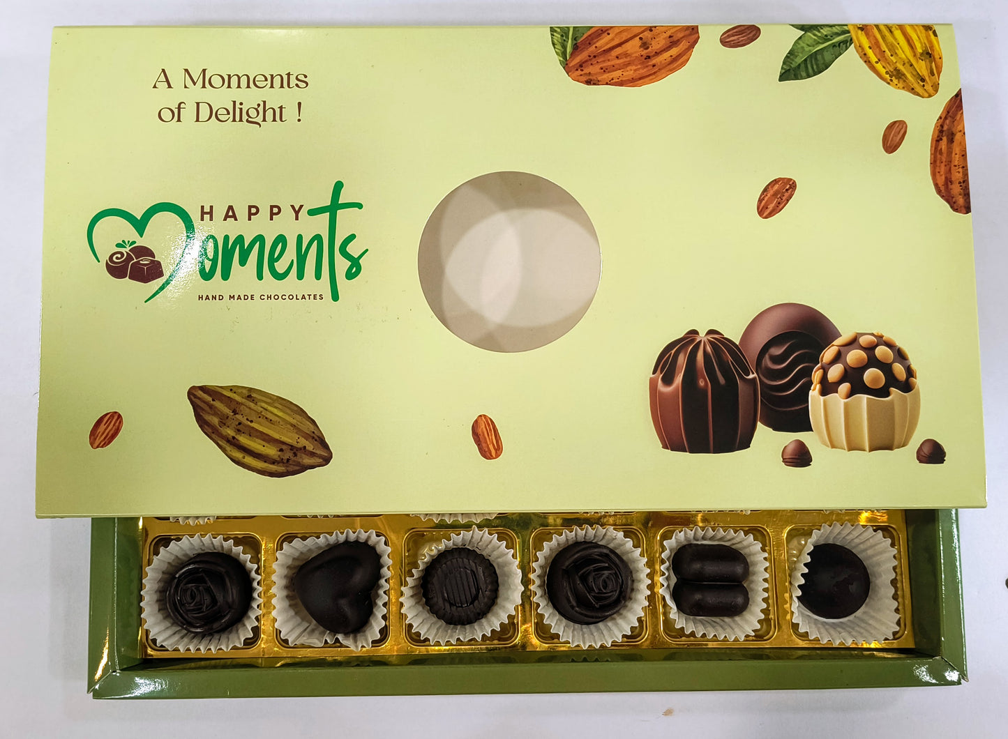 Eighteen pieces of the centre feeling chocolate.