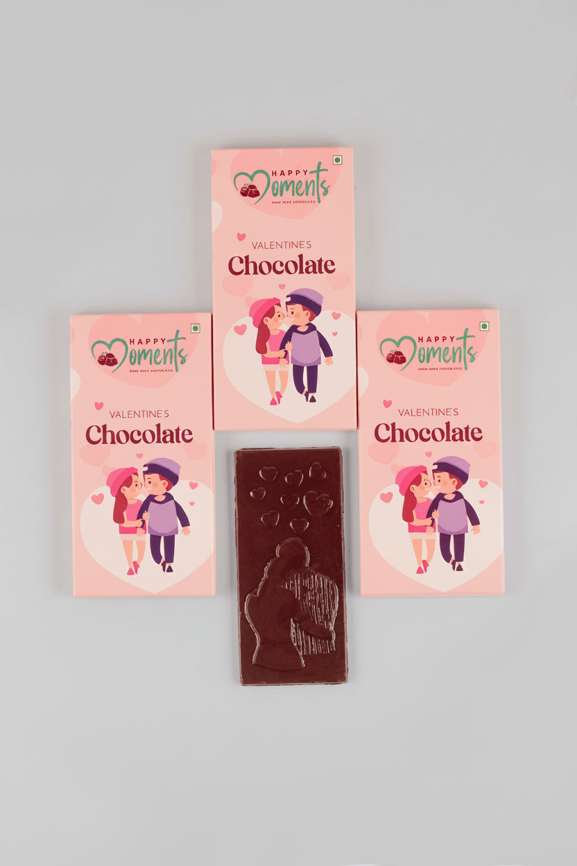 Hugging couple chocolate bar