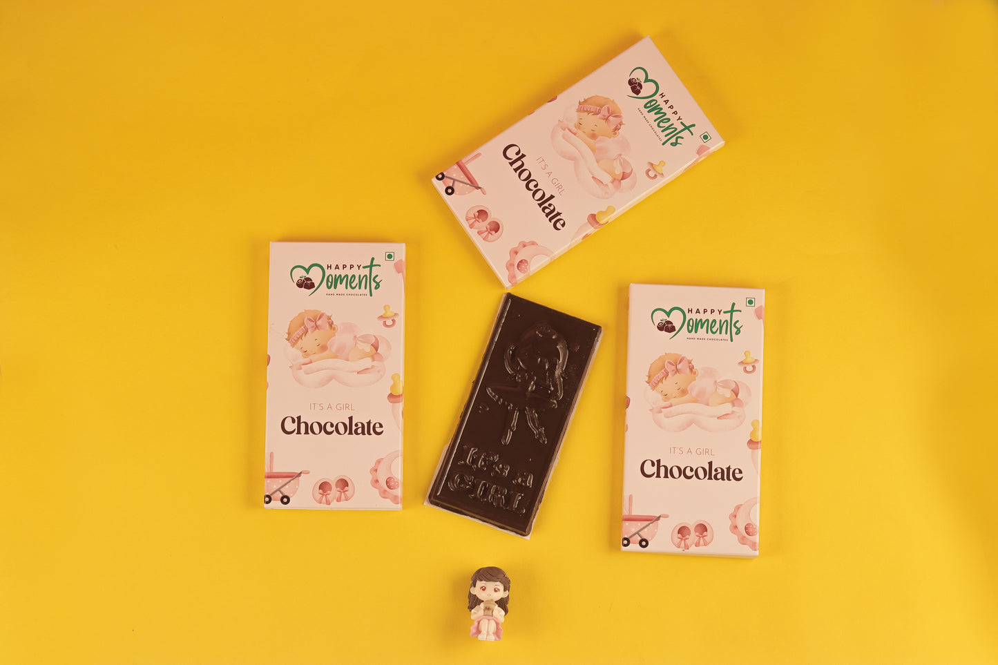 it's a girl chocolate bar