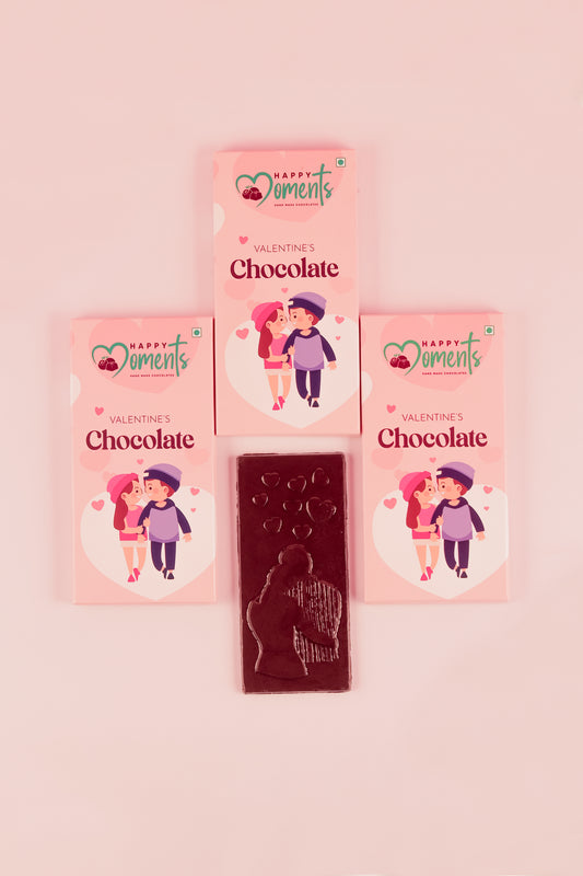 Hugging couple chocolate bar