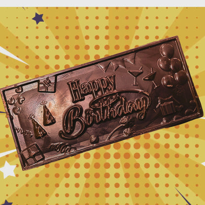 happy birthday bar chocolate